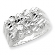Picture of Sterling Silver Mens Nugget Ring