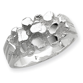 Picture of Sterling Silver Mens Nugget Ring