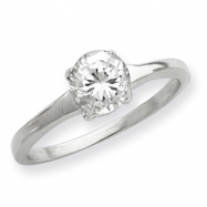 Picture of Sterling Silver Solitaire Round CZ Ring