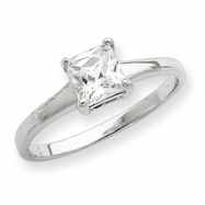 Picture of Sterling Silver Solitaire Princess CZ Ring