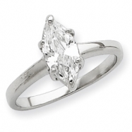Picture of Sterling Silver Solitaire Marquise CZ Ring