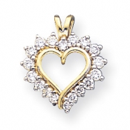 Picture of 14k A Diamond heart pendant