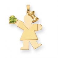 Picture of 14k Girl with CZ August Birthstone Charm
