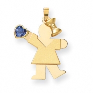 Picture of 14k Girl with CZ December Birthstone Charm