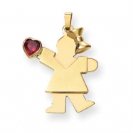 Picture of 14k Girl with CZ January Birthstone Charm