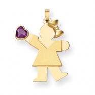 Picture of 14k Girl with CZ June Birthstone Charm