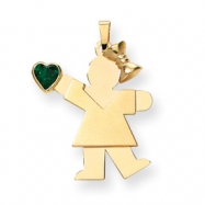 Picture of 14k Girl with CZ May Birthstone Charm
