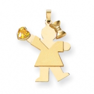 Picture of 14k Girl with CZ November Birthstone Charm