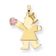 Picture of 14k Girl with CZ October Birthstone Charm