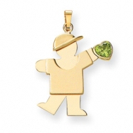 Picture of 14k Boy with CZ August Birthstone Charm