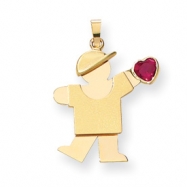 Picture of 14k Boy with CZ July Birthstone Charm