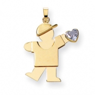 Picture of 14k Boy with CZ March Birthstone Charm