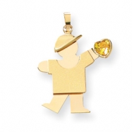 Picture of 14k Boy with CZ November Birthstone Charm