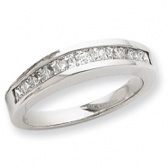 Picture of 14k White Gold AAA Diamond Wedding Band ring