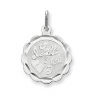 Picture of Sterling Silver I Love You Disc Charm