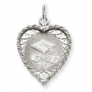 Picture of Sterling Silver Graduation Cap & Diploma Disc Charm