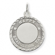 Picture of Sterling Silver Happy Graduation Disc Charm