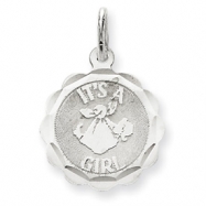 Picture of Sterling Silver Its a Girl Charm