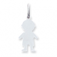 Picture of Sterling Silver Engraveable Boy Disc Charm