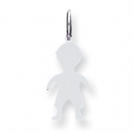 Picture of Sterling Silver Engraveable Boy Disc Charm
