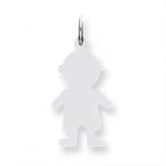 Picture of Sterling Silver Engraveable Boy Disc Charm