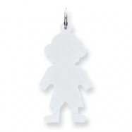 Picture of Sterling Silver Engraveable Boy Disc Charm
