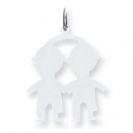 Picture of Sterling Silver Engraveable Boy/Boy Disc Charm
