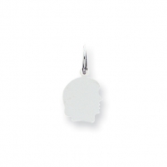 Picture of Sterling Silver Engraveable Girl Disc Charm