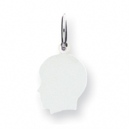 Picture of Sterling Silver Engraveable Boy Disc Charm