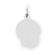 Picture of Sterling Silver Engraveable Boy Disc Charm