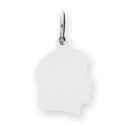 Picture of Sterling Silver Engraveable Girl Disc Charm