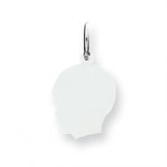 Picture of Sterling Silver Engraveable Boy Disc Charm