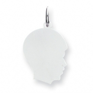 Picture of Sterling Silver Engraveable Boy Disc Charm
