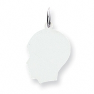 Picture of Sterling Silver Engraveable Boy Disc Charm
