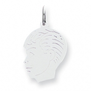 Picture of Sterling Silver Engraveable Boy Disc Charm
