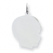 Picture of Sterling Silver Engraveable Boy Disc Charm