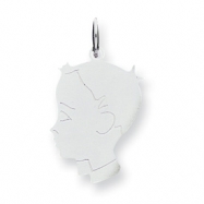 Picture of Sterling Silver Engraveable Boy Disc Charm