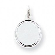 Picture of Sterling Silver Engraveable Round Disc Charm