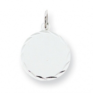Picture of Sterling Silver Engraveable Round Disc Charm
