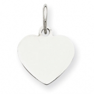 Picture of Sterling Silver Engraveable Heart Disc Charm