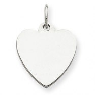 Picture of Sterling Silver Engraveable Heart Disc Charm