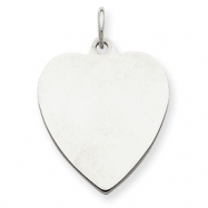 Picture of Sterling Silver Engraveable Heart Disc Charm