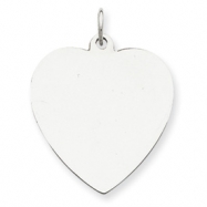Picture of Sterling Silver Engraveable Heart Disc Charm