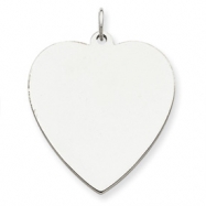 Picture of Sterling Silver Engraveable Heart Disc Charm