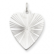 Picture of Sterling Silver Engraveable Heart Disc Charm