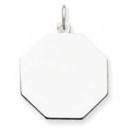 Picture of Sterling Silver Engraveable Octagon Disc Charm