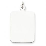Picture of Sterling Silver Engraveable Rectangle Disc Charm