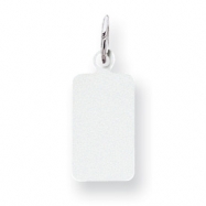 Picture of Sterling Silver Engraveable Rectangle Disc Charm