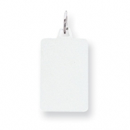 Picture of Sterling Silver Engraveable Rectangle Disc Charm
