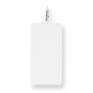 Picture of Sterling Silver Engraveable Rectangle Disc Charm